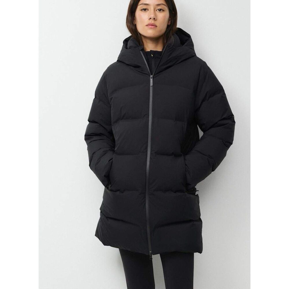 Super Puff 2o Coat Large Black Goose Down Warm Waterproof Sealed Seams Aritzia